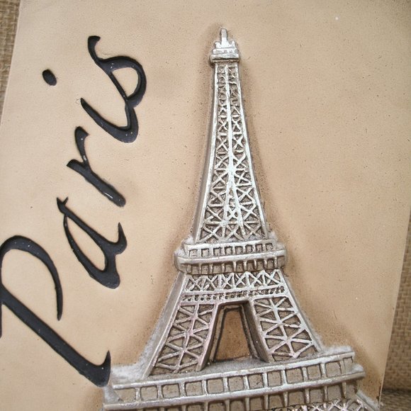 Vintage Chalkware Paris & Pisa Plaques Set of 2 - Picture 14 of 16